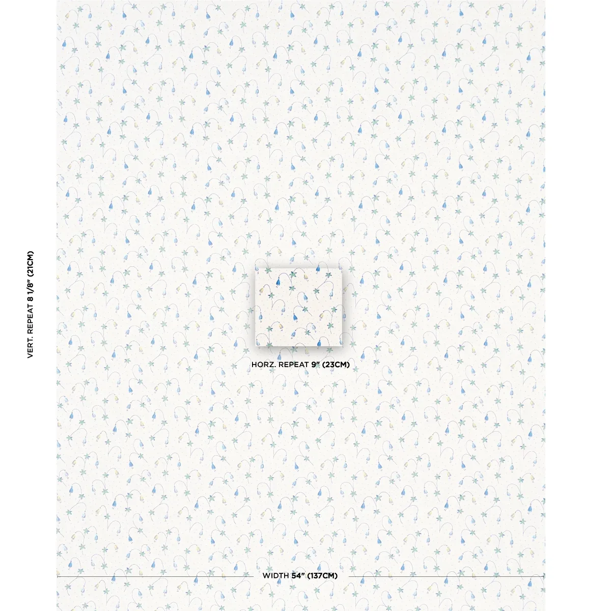 LOLLY FLORAL Fabric – BLUES | Schumacher | Wallpaper Twins LOLLY FLORAL fabric BLUES color by Schumacher