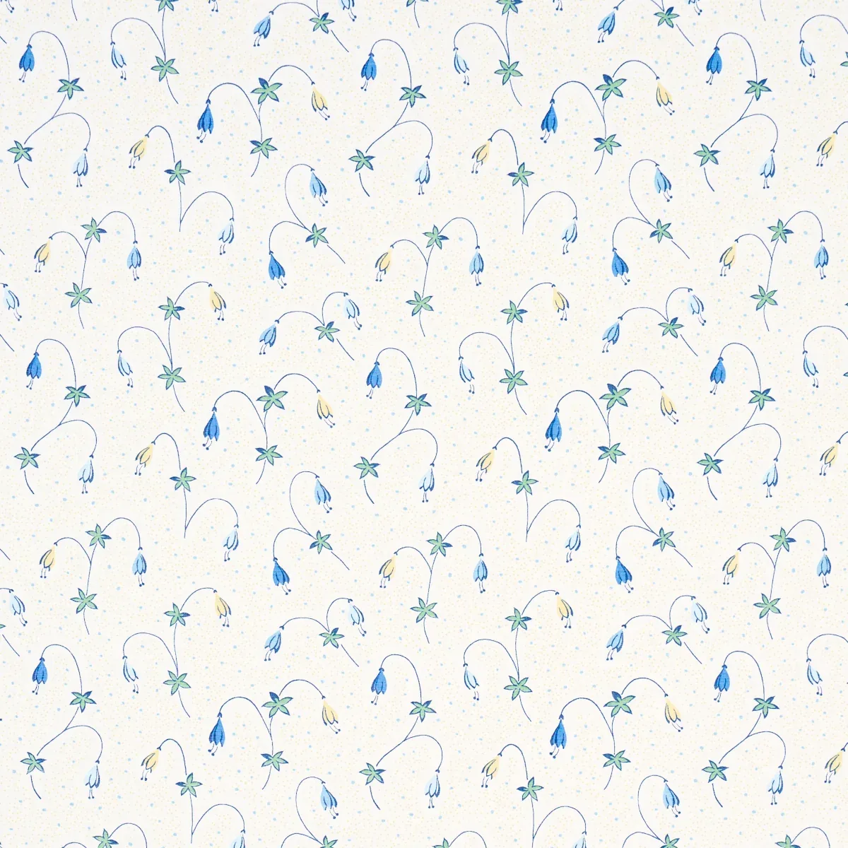 LOLLY FLORAL fabric BLUES color by Schumacher