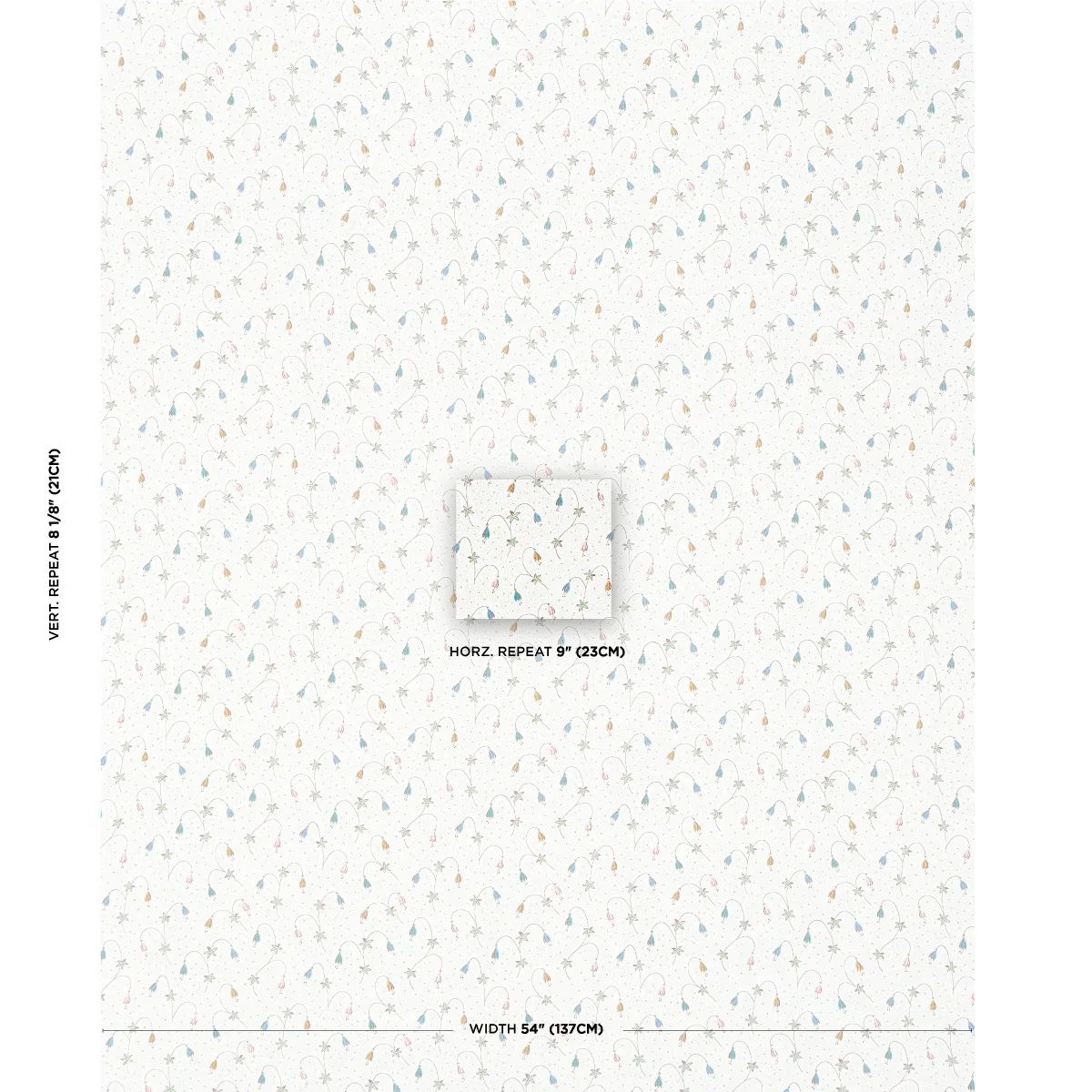 LOLLY FLORAL fabric CONFETTI color by Schumacher