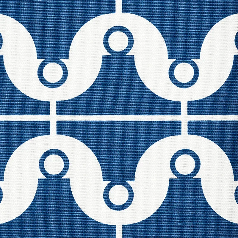 LONDON BRIDGE fabric BLUE color by Schumacher
