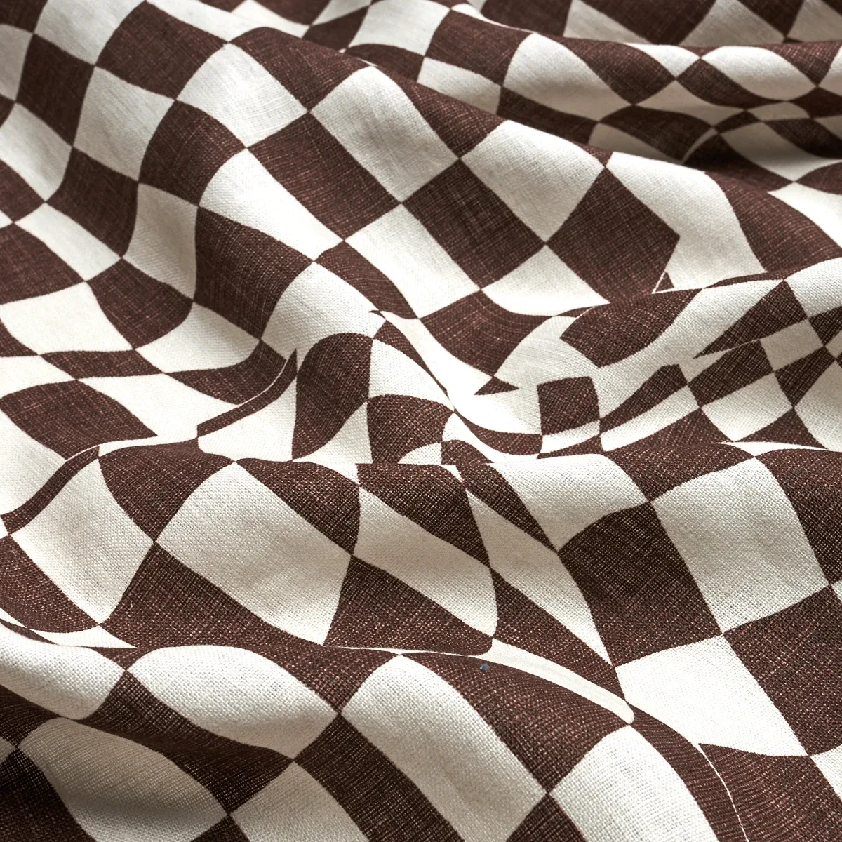 LOOSE CHECK Fabric – BROWN | Schumacher | Wallpaper Twins LOOSE CHECK fabric BROWN color by Schumacher