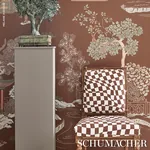 LOOSE CHECK Fabric – BROWN | Schumacher | Wallpaper Twins LOOSE CHECK fabric BROWN color by Schumacher