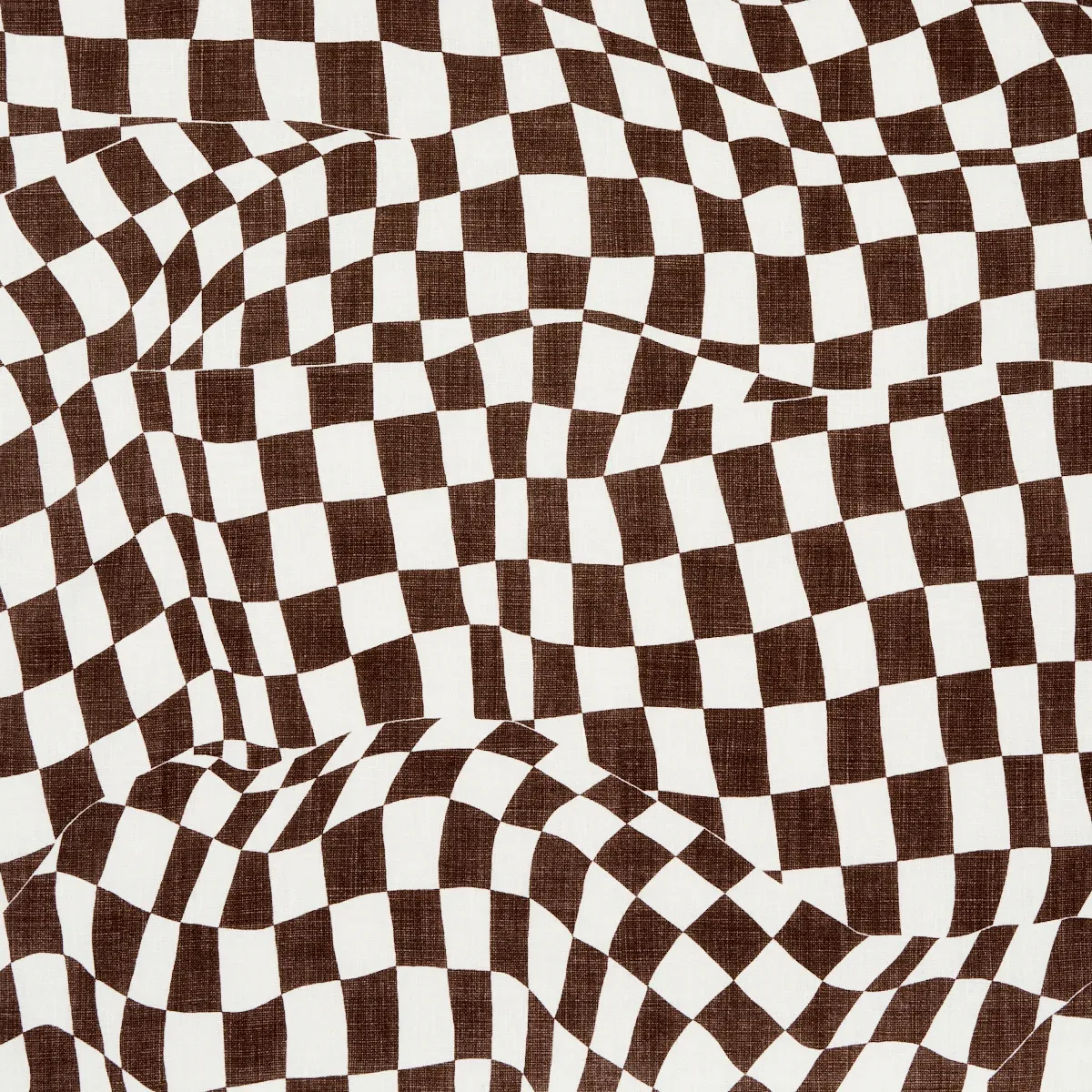 LOOSE CHECK fabric BROWN color by Schumacher