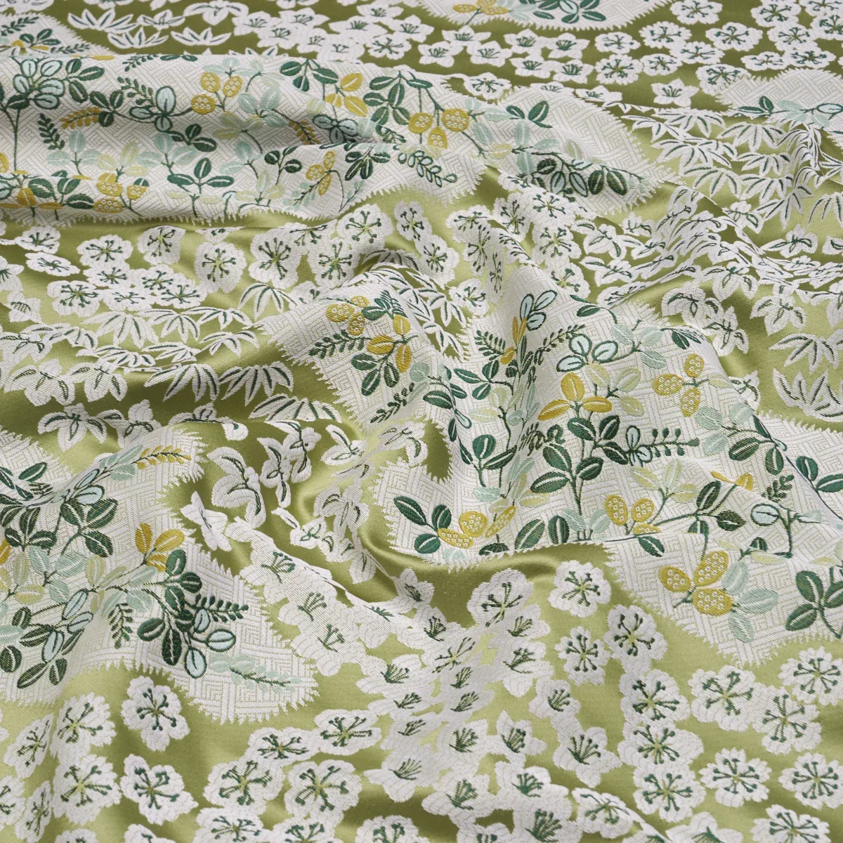 LORENE Fabric – LEAF | Schumacher | Wallpaper Twins LORENE fabric LEAF color by Schumacher