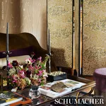 LORENE Fabric – OCHRE | Schumacher | Wallpaper Twins LORENE fabric OCHRE color by Schumacher