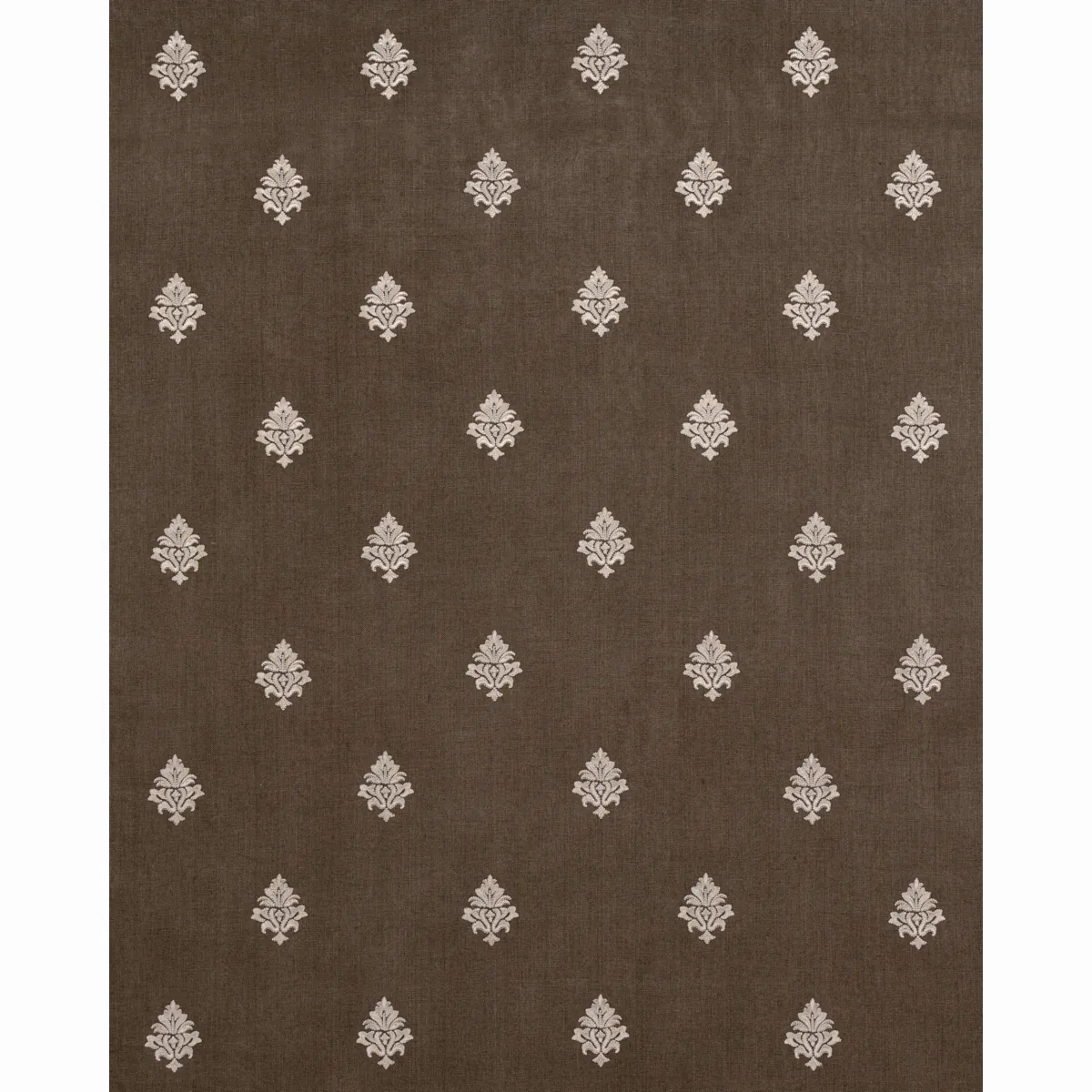 Lorenzo Embroidery fabric COFFEE BEAN color by Schumacher