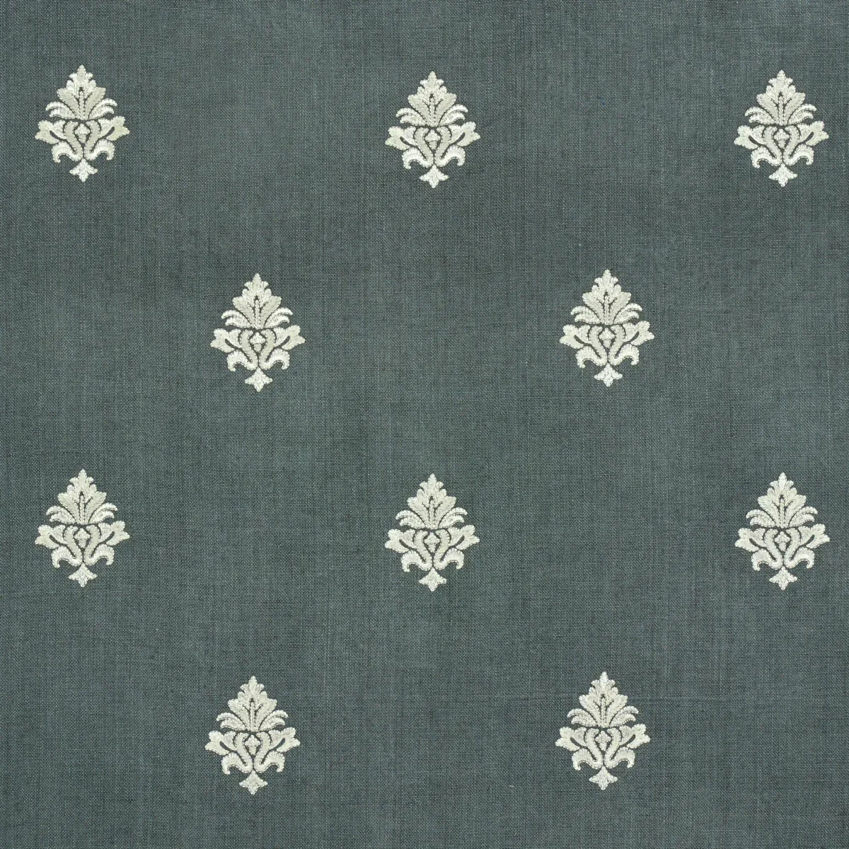 Lorenzo Embroidery fabric MIDNIGHT color by Schumacher