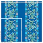 LOTAN DRAGON EMBROIDERY fabric BLUE color by Schumacher