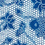 LOTUS BATIK fabric INDIGO color by Schumacher