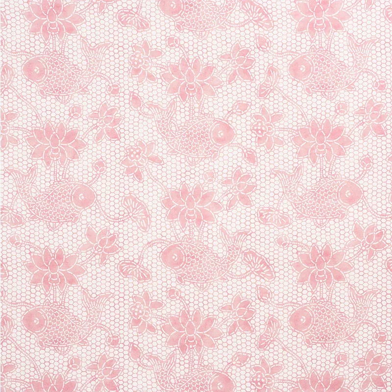 LOTUS BATIK fabric PINK color by Schumacher
