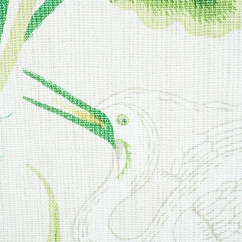 LOTUS GARDEN Fabric – LEAF | Schumacher | Wallpaper Twins LOTUS GARDEN fabric LEAF color by Schumacher