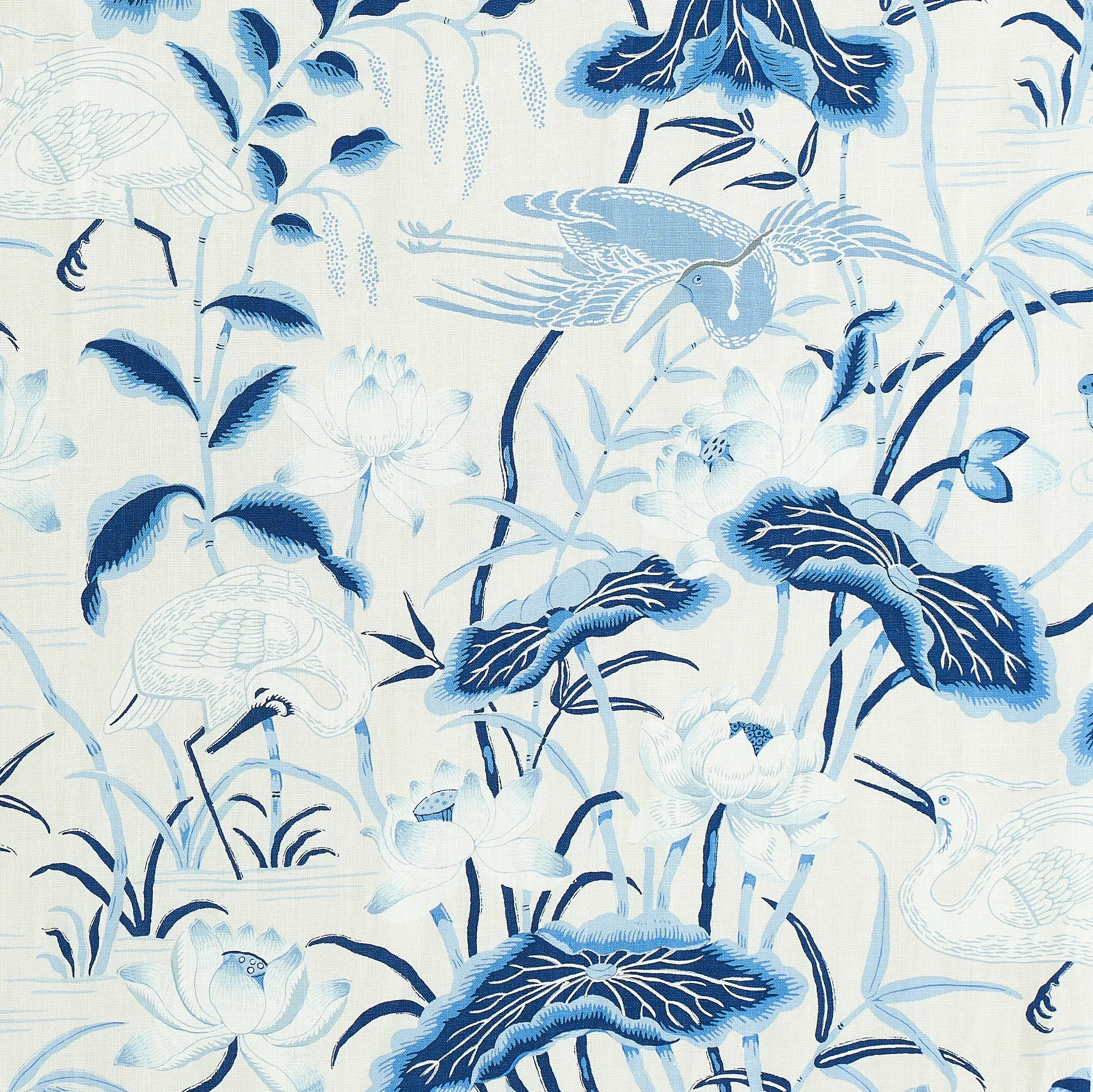 LOTUS GARDEN fabric PORCELAIN color by Schumacher