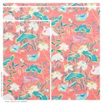 LOTUS GARDEN Fabric – RED | Schumacher | Wallpaper Twins LOTUS GARDEN fabric RED color by Schumacher