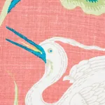 LOTUS GARDEN Fabric – RED | Schumacher | Wallpaper Twins LOTUS GARDEN fabric RED color by Schumacher