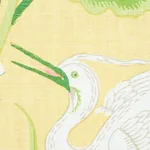 LOTUS GARDEN Fabric – YELLOW | Schumacher | Wallpaper Twins LOTUS GARDEN fabric YELLOW color by Schumacher