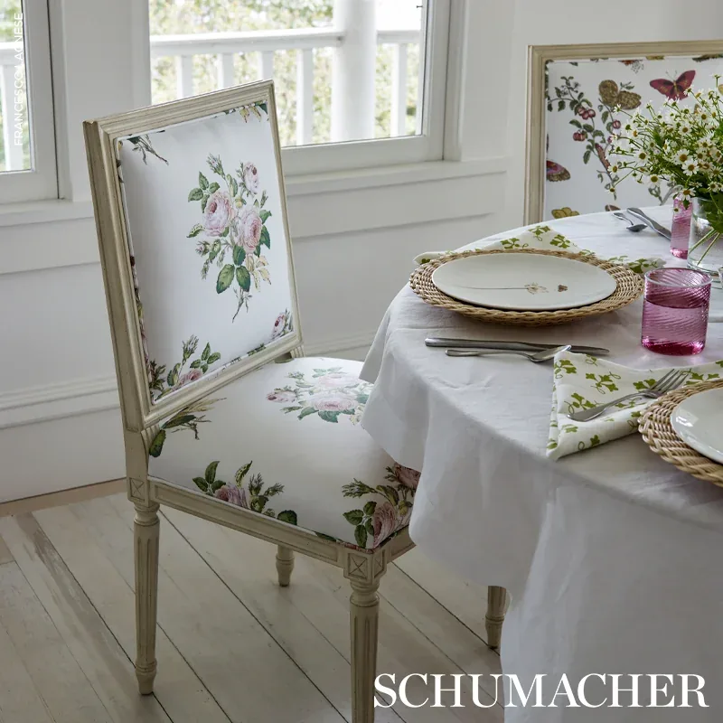 LOUDON ROSE Fabric – BLUSH | Schumacher | Wallpaper Twins LOUDON ROSE fabric BLUSH color by Schumacher