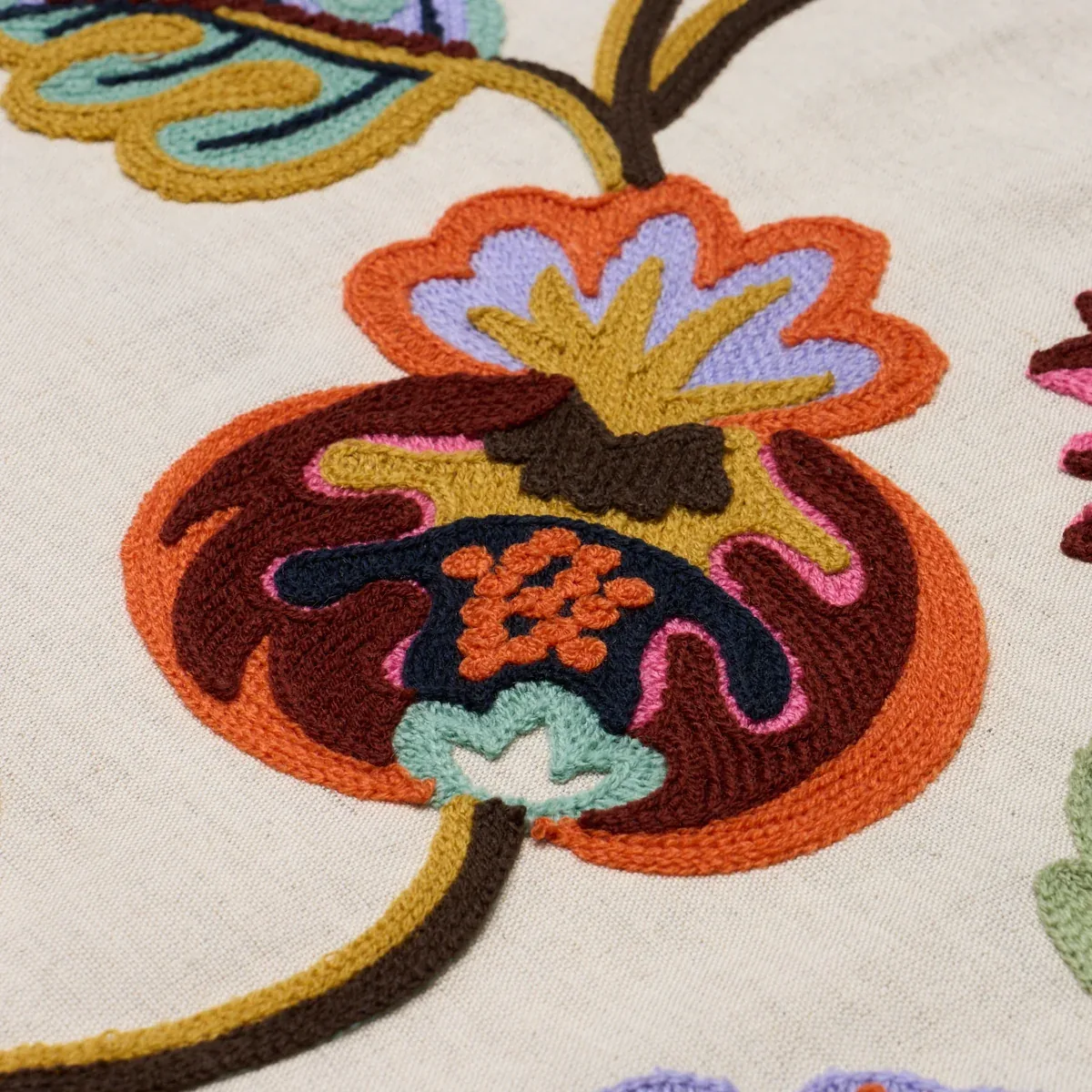 LOULOU EMBROIDERY Fabric – JEWEL | Schumacher | Wallpaper Tw LOULOU EMBROIDERY fabric JEWEL color by Schumacher