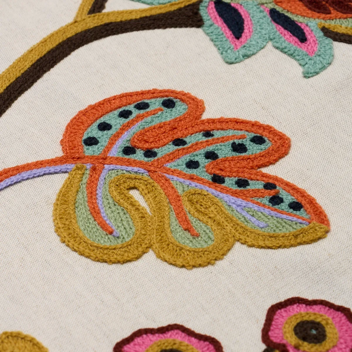 LOULOU EMBROIDERY Fabric – JEWEL | Schumacher | Wallpaper Tw LOULOU EMBROIDERY fabric JEWEL color by Schumacher