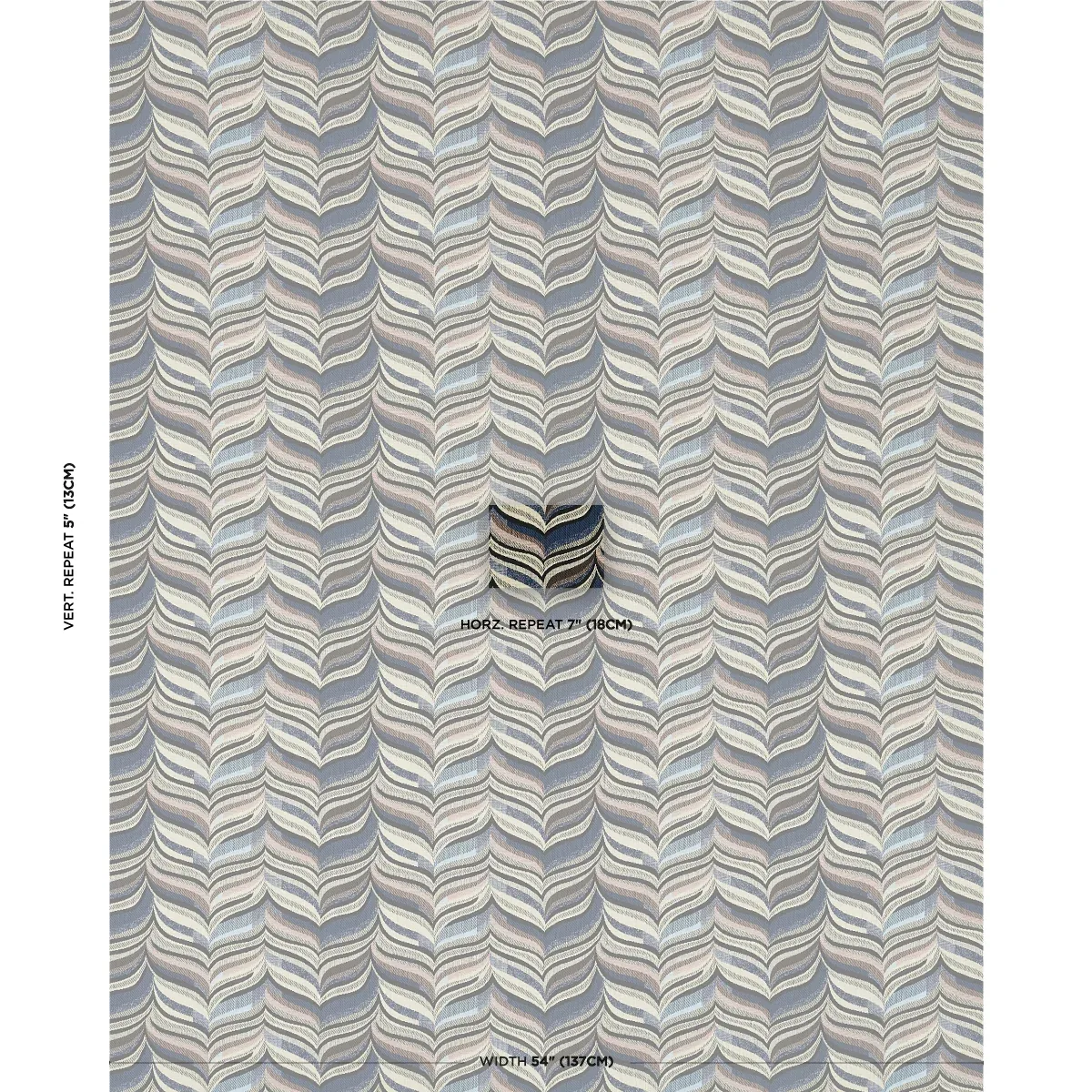 LOULOU fabric OPAL color by Schumacher
