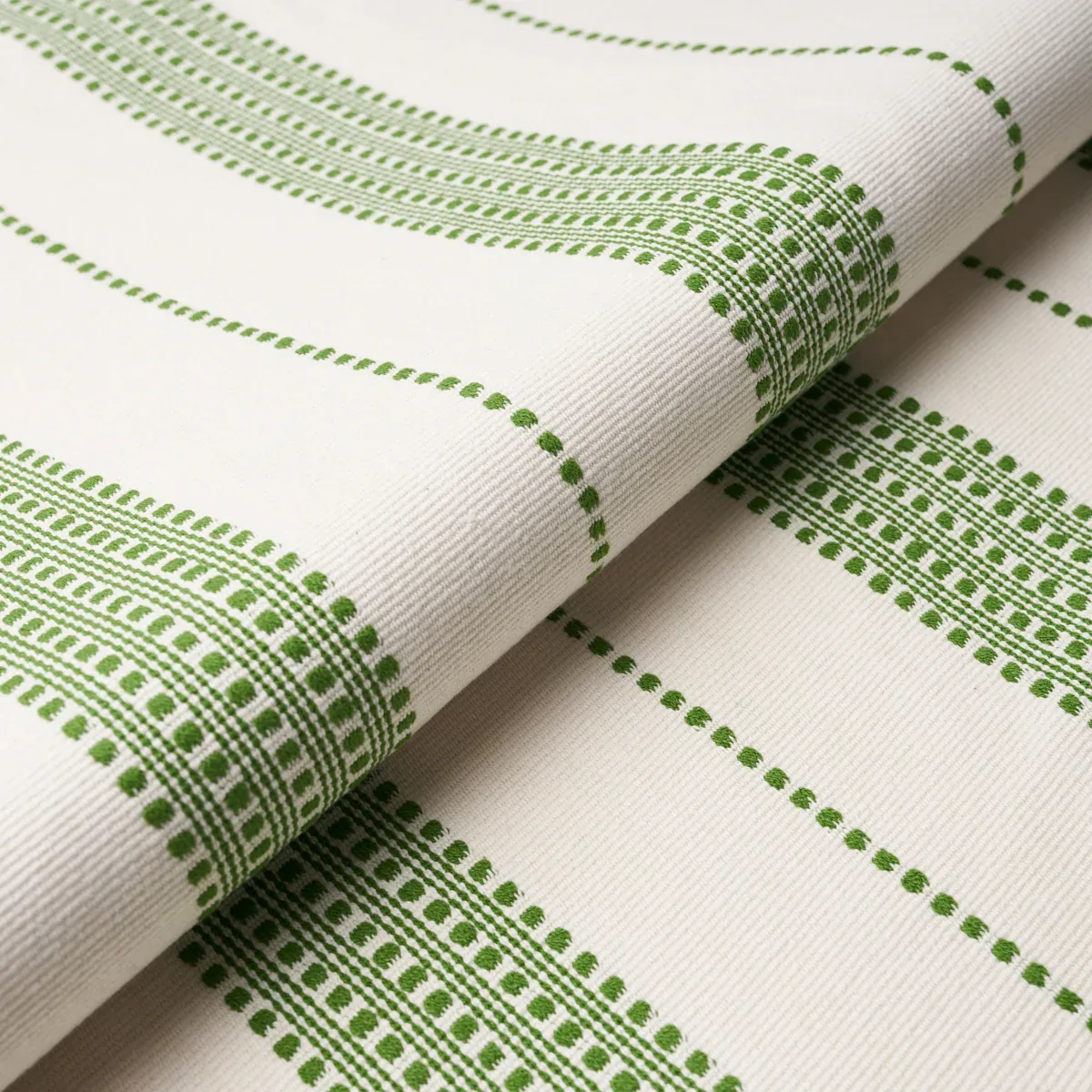 LUBECK STRIPE Fabric – GREEN | Schumacher | Wallpaper Twins LUBECK STRIPE fabric GREEN color by Schumacher