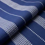 LUBECK STRIPE Fabric – IVORY ON BLUE | Schumacher | Wallpape LUBECK STRIPE fabric IVORY ON BLUE color by Schumacher