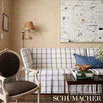 LUBERON PLAID Fabric – BLUE | Schumacher | Wallpaper Twins LUBERON PLAID fabric BLUE color by Schumacher