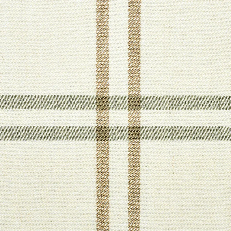 LUBERON PLAID fabric NATURAL color by Schumacher
