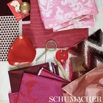 LUCA SATIN Fabric – GARNET | Schumacher | Wallpaper Twins LUCA SATIN fabric GARNET color by Schumacher