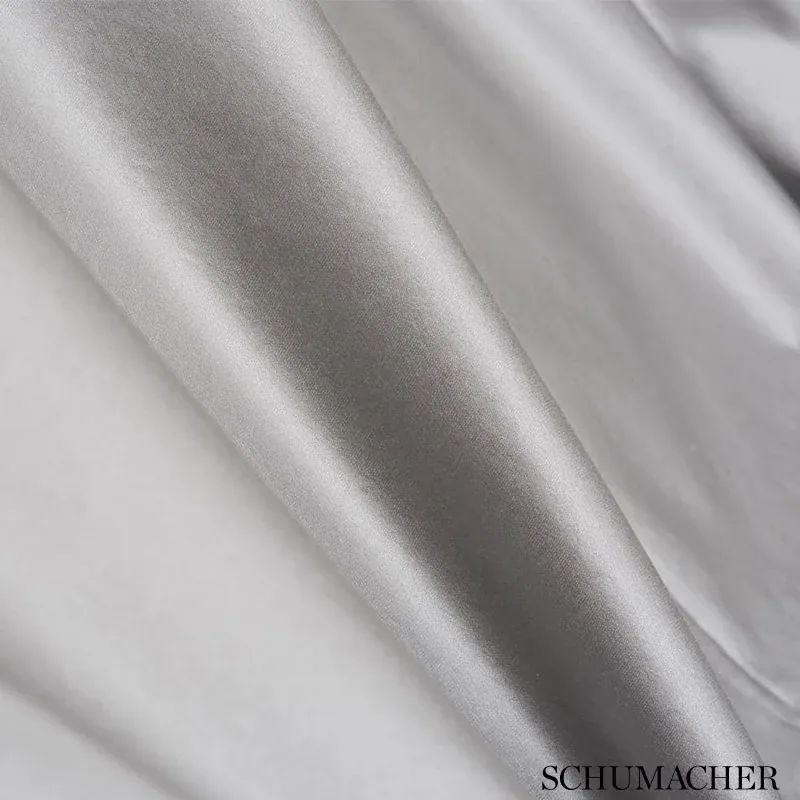 LUCA SATIN Fabric – ZINC | Schumacher | Wallpaper Twins LUCA SATIN fabric ZINC color by Schumacher