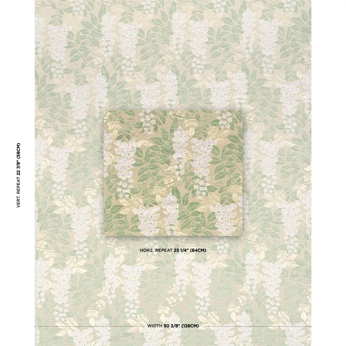 LUCIA WISTERIA Fabric – LILAC | Schumacher | Wallpaper Twins LUCIA WISTERIA fabric LILAC color by Schumacher
