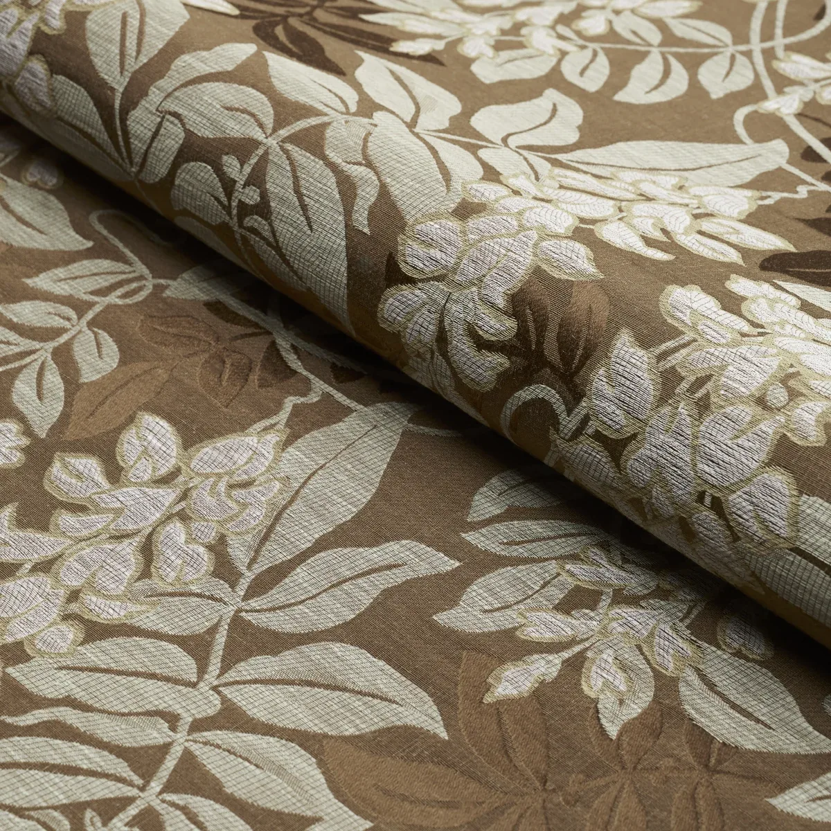 LUCIA WISTERIA Fabric – SABLE | Schumacher | Wallpaper Twins LUCIA WISTERIA fabric SABLE color by Schumacher