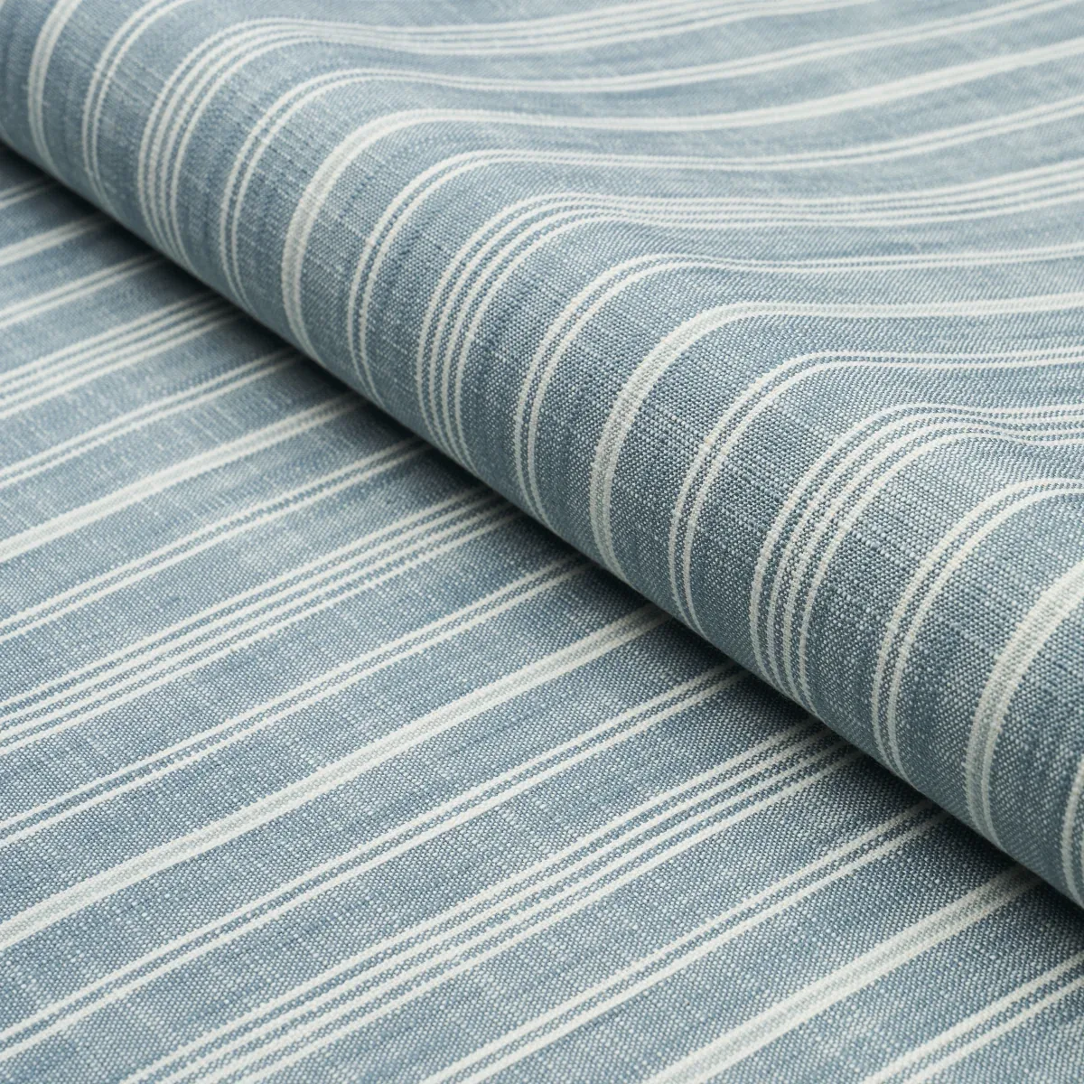 LUCY STRIPE Fabric – INDIGO | Schumacher | Wallpaper Twins LUCY STRIPE fabric INDIGO color by Schumacher