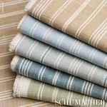 LUCY STRIPE Fabric – LEAF GREEN | Schumacher | Wallpaper Twi LUCY STRIPE fabric LEAF GREEN color by Schumacher