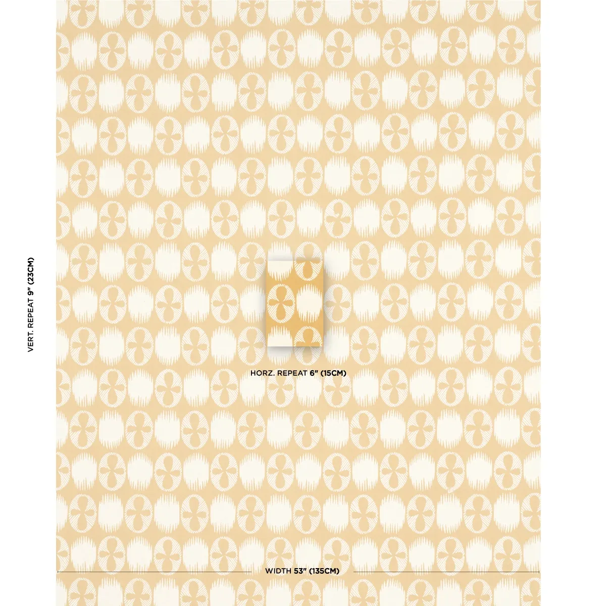 LUNARIA fabric OCHRE color by Schumacher