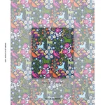 LUPITA EMBROIDERY fabric MULTI ON NAVY color by Schumacher