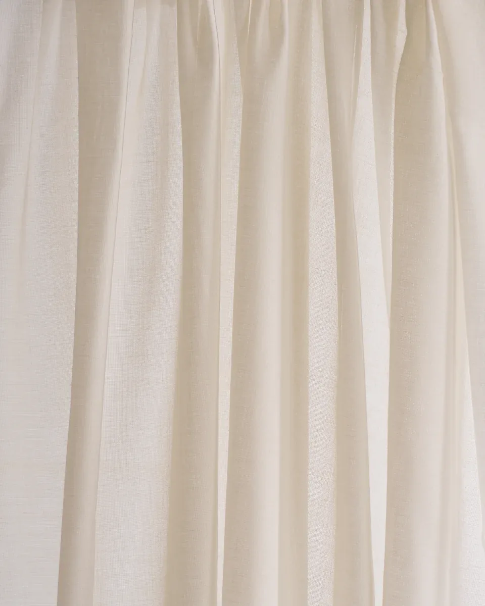 LYRA SHEER fabric BONE color by Schumacher