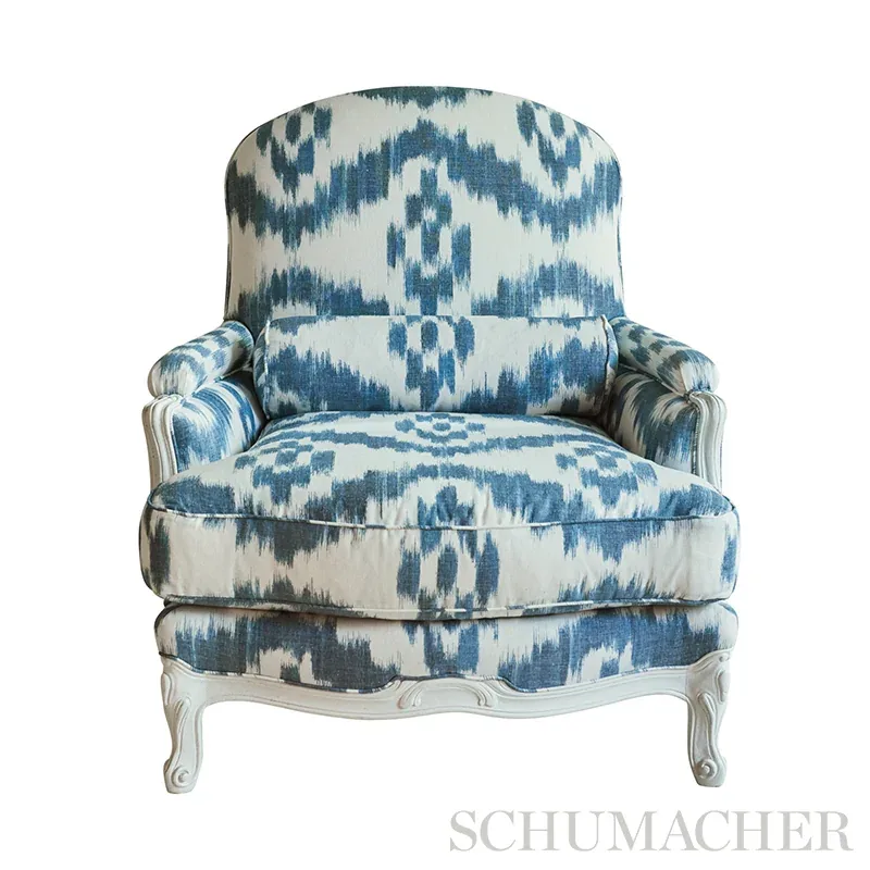 MADAKET IKAT fabric INDIGO color by Schumacher