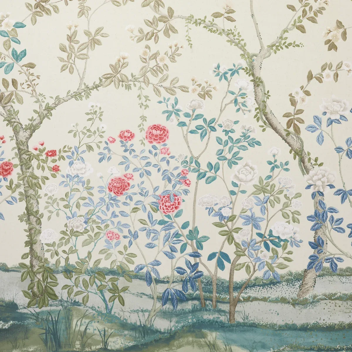 MADAME DE POMPADOUR PANEL Fabric – ALABASTER | Schumacher | MADAME DE POMPADOUR PANEL fabric ALABASTER color by Schumacher