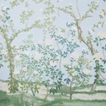 MADAME DE POMPADOUR PANEL Fabric – BLUE | Schumacher | Wallp MADAME DE POMPADOUR PANEL fabric BLUE color by Schumacher