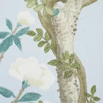 MADAME DE POMPADOUR PANEL Fabric – BLUE | Schumacher | Wallp MADAME DE POMPADOUR PANEL fabric BLUE color by Schumacher