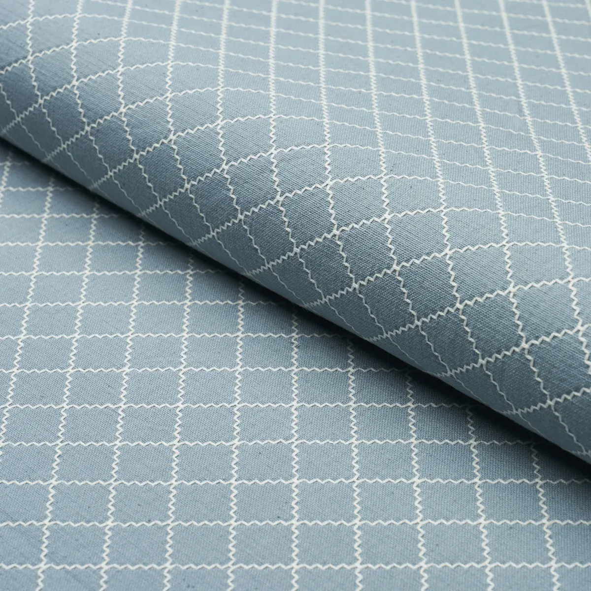 MAGGIE LATTICE Fabric – CHINA BLUE | Schumacher | Wallpaper MAGGIE LATTICE fabric CHINA BLUE color by Schumacher