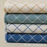 MAGGIE LATTICE fabric NEUTRAL color by Schumacher