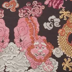 MAGIC MOUNTAIN DRAGON Fabric – AUBERGINE | Schumacher | Wall MAGIC MOUNTAIN DRAGON fabric AUBERGINE color by Schumacher