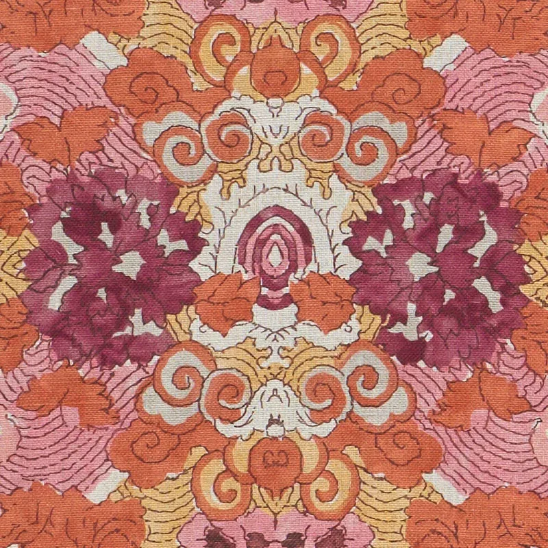 MAGIC MOUNTAIN DRAGON Fabric – AUBERGINE | Schumacher | Wall MAGIC MOUNTAIN DRAGON fabric AUBERGINE color by Schumacher