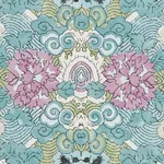 MAGIC MOUNTAIN DRAGON fabric BLUE color by Schumacher