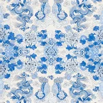 MAGIC MOUNTAIN DRAGON Fabric – PORCELAIN | Schumacher | Wall MAGIC MOUNTAIN DRAGON fabric PORCELAIN color by Schumacher