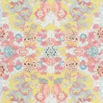 MAGIC MOUNTAIN DRAGON fabric YELLOW color by Schumacher