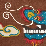 MAGICAL MING DRAGON Fabric – BROWN | Schumacher | Wallpaper MAGICAL MING DRAGON fabric BROWN color by Schumacher