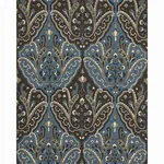 Maharajah Crewel Embroidery Fabric – INDIGO | Schumacher | W Maharajah Crewel Embroidery fabric INDIGO color by Schumacher