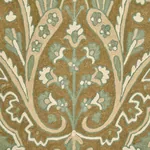 Maharajah Crewel Embroidery Fabric – VERDIGRIS | Schumacher Maharajah Crewel Embroidery fabric VERDIGRIS color by Schumacher
